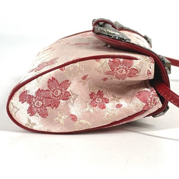 LOUIS VUITTON M92588 Monogram Satin Cherry Blossom Griotte Pochette Shoulder Bag - Picture 4 of 14